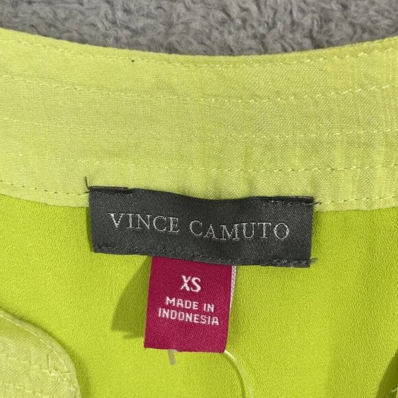 NEW Vince Camuto Womens Split-Neck Quarter Puf Island Lime XS - Picture 5 of 10